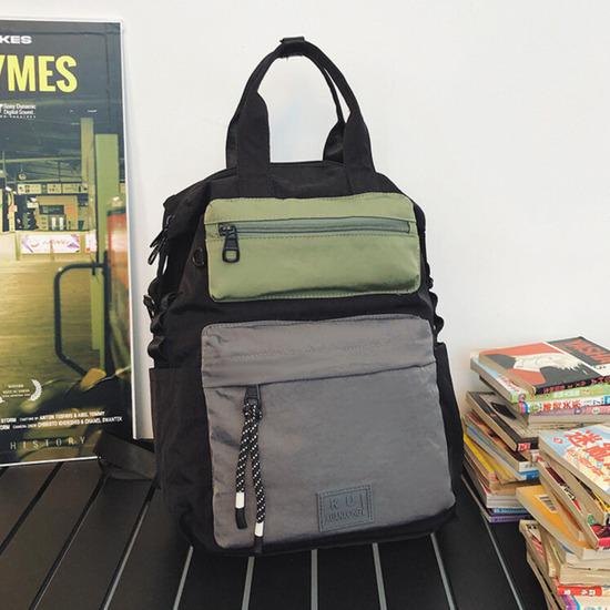 

Легкий нейлоновый рюкзак в корейском стиле для студентов 32L x 14W x 40H cm чёрный