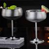 Cocktailglas i rostfritt stål Mattpolerad Vodkakopp Juice Sprit Champagnekalk Bägare Fest Margarita Dryckesartiklar Kopp