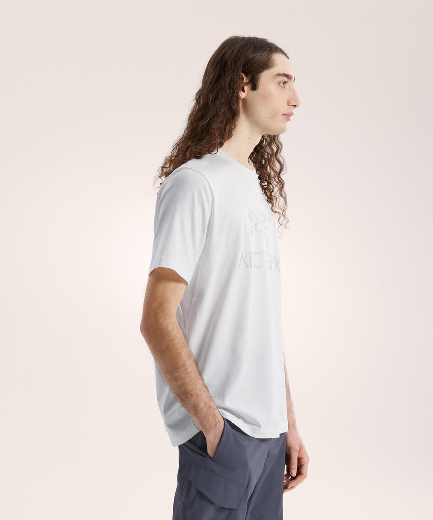 Akeuteligseu Arc Word Logo Ss Men'S - White Light / Solitude / Atqsm07991