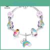 Scione Bracelet Bead Alloy Diy Crystal Large Hole Bead Bracelet Rainbow Pendant Glass