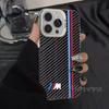 For iPhone 17 16e 16 15 14 13 12 11 Pro Max X XR XSMAX 8 7 Air Plus For BMW-M Logo Phone Case Carbon Fiber Texture Cover Sticker