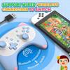 Compatible with Switch Controller, Bluetooth Cartoon Kitten Nintendo Switch Controllers Wireless, Kawaii Light Switch Gaming PC Controller(Blue)
