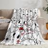 Cute Cat b-Boykisser Throw Kid-Friendly Flannel Throw Blanket Soft Warm Anti-Static Washable All Season