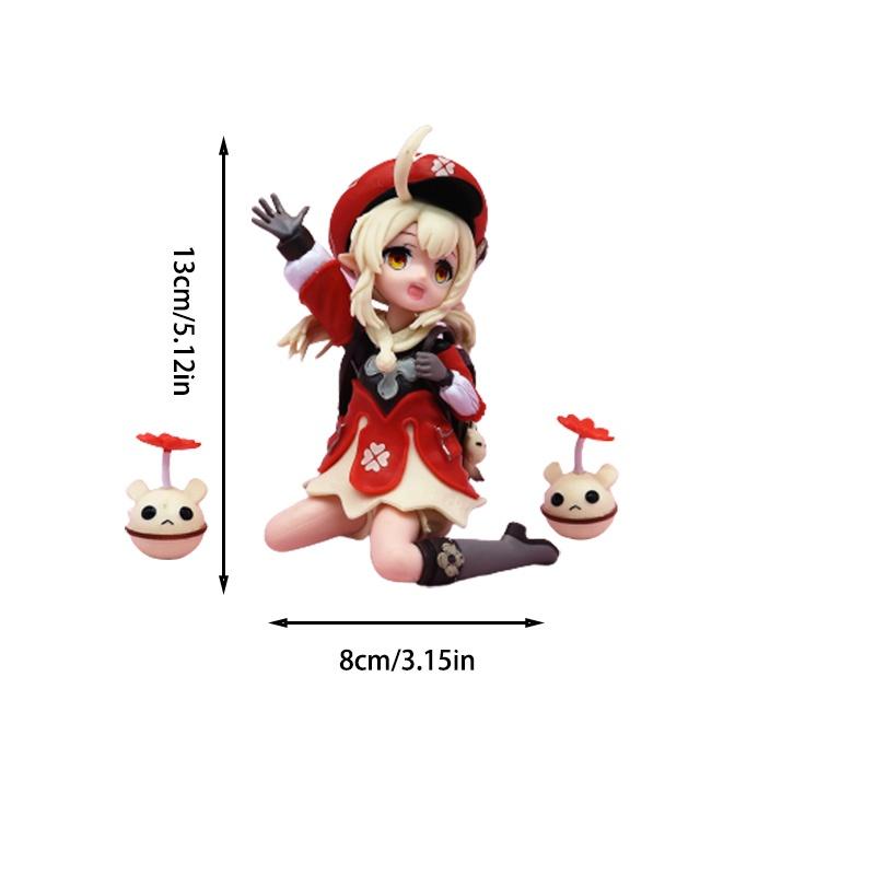 888 Marke Original Gott Klee Funkenritterin GK Klee sitzend und stehend Spiel Zubehör Sammlermodell 11-13cm PVC Figur