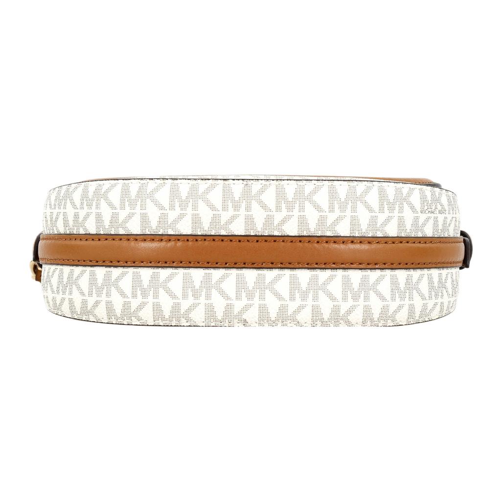 Michael Kors Mk Jet Set Charm Classic Monogram Chain Logo Shoulder Crossbody Bag Medium Women Bags Vanilla-White Acorn-Brown 32T0GT9C6B-149