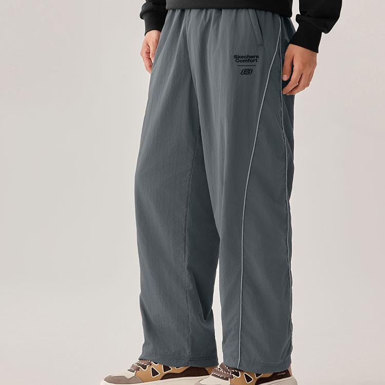 Skechers Water-Resistant Windproof Fleece-Lined Warm Durable Loose Comfortable Wide-Leg Casual Pants Men Bottoms L325M087-013P