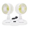DC 5V USB Car Cooling Fan 2 Speed Wind Quiet 360 Deg Rotatable Portable Dual Head Desk Fan for SUV