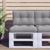 VidaXL Pallet Cushions Set of 2 Grey Fabric 360646