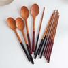 Nicott Wood Two-Tone Cutlery Set