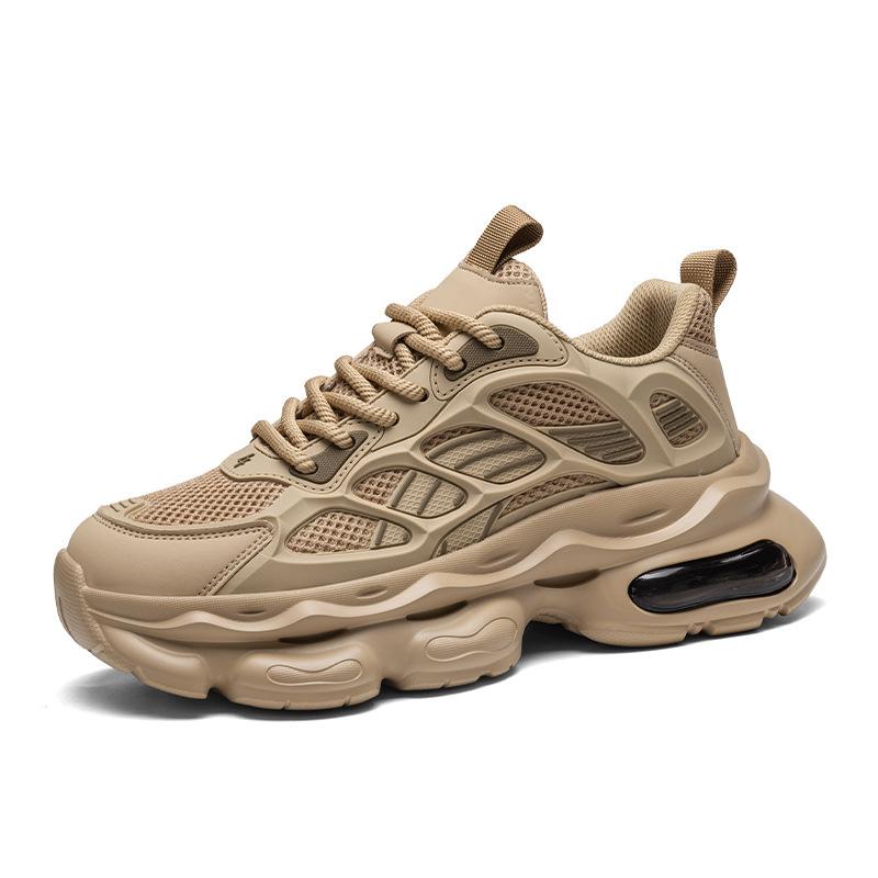 

Men s shoes four seasons low-top lace-up platform shoes leather surface trend casual dad shoes niche fashion sports heightening shoes 44