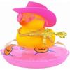 Duck Car Ornaments Yellow Duck Car Dashboard Decorations Set with Sunglasses, Swimming Ring Kids Bath Toys Home Duck Decoration