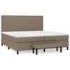 3136785 vidaXL Divan Bed with Mattress Taupe 200x200 Cm Fabric