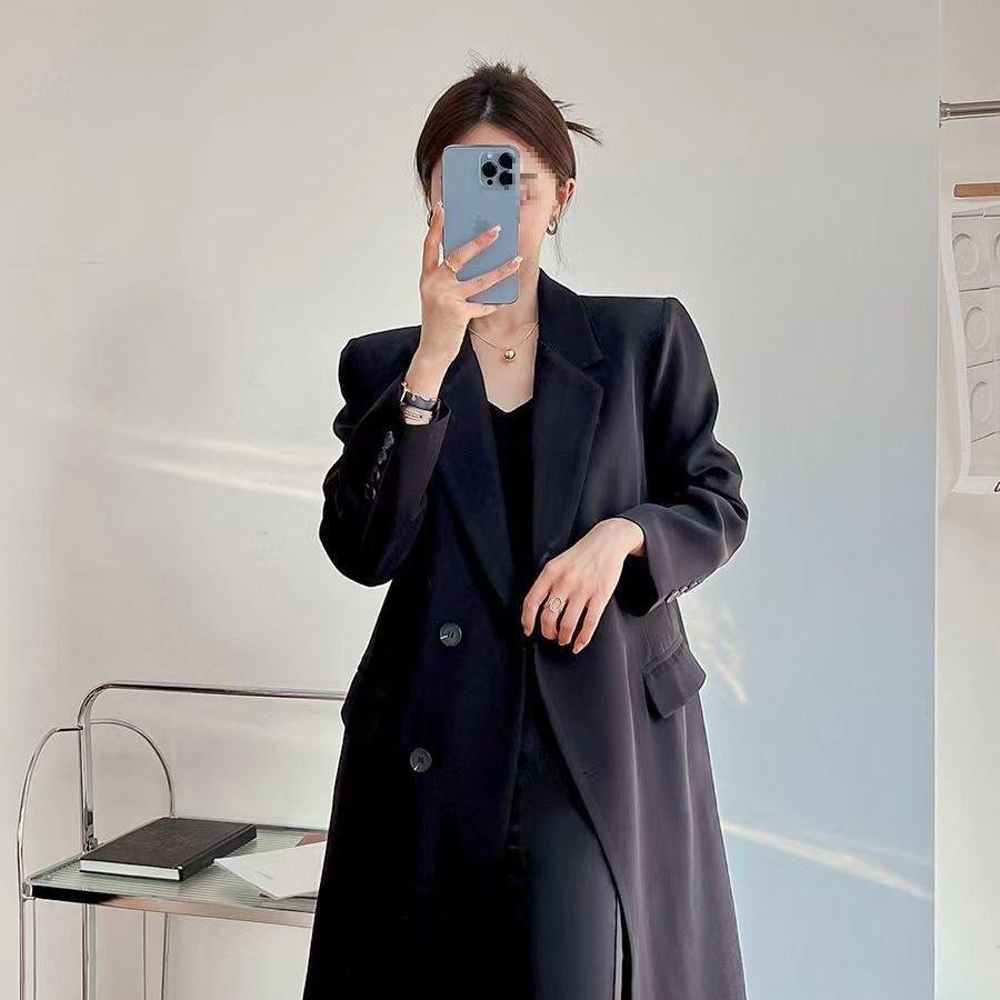 Women's Mid-Length Single-Breasted Trench Coat - Stylish British Street Style for Spring & Autumn