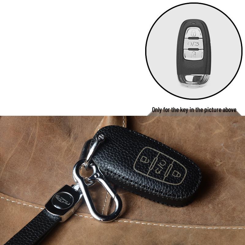 Xiongbing Schlüsselanhänger-Set für Toyota: Modifizierter Leder Ein-Knopf-Start Schlüsselanhänger