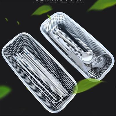 Stainless Steel Chopstick Holder Drain Spoon Cutlery Storage Box Fruit Drain Basket Kitchen Tools Fruits Vegetables Dry Baskets