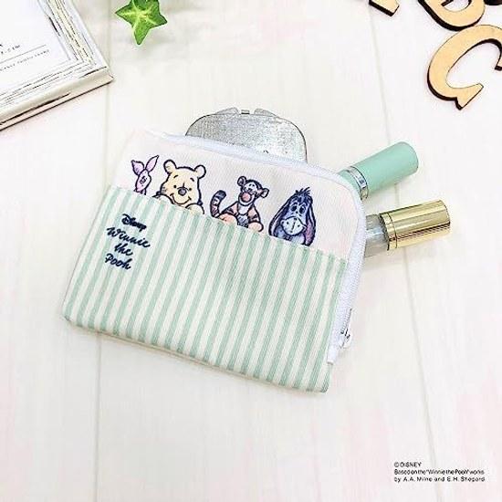 MORIPiLO Winnie Pooh Tissue Case Disney Goods Small Storage Plush Pouch Cute 12x10cm (green) Character Morishita Pillow