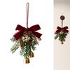 Christmas Bell Door Hanger Winter Holiday Ornament Christmas Winter Holiday Front Door Decoration for Entrance Porch Outdoor