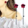 Fashion Drop Floral Tassels Earrings Lightweight Alloy Dangling Jewelry Elegant Ear Accessories Gift for Women