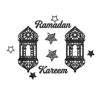 Eid Mubarak Acryl Spiegel Wand Aufkleber Selbst Klebe Wand Aufkleber Ramadan Festival Dekoration