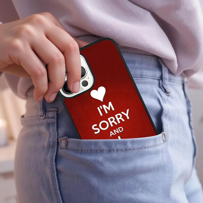 Funny Letter Sorry If Phone Case For iPhone 17 Air 15 16e 14 13 Pro Max Coque 12 11 Pro Max PLUS cover