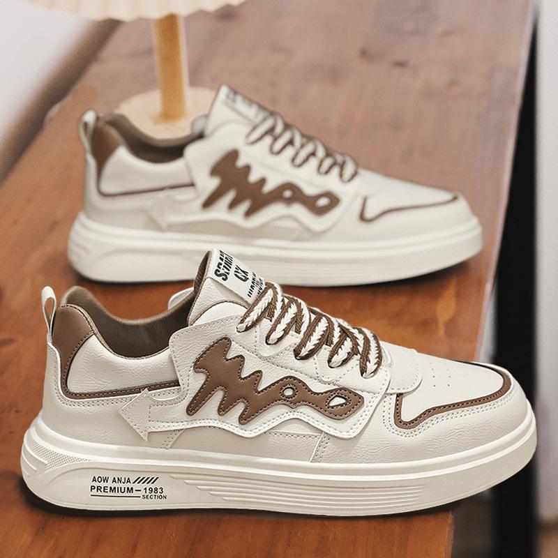 

Мужская обувь Модный бренд Белая Повседневная Студенческая обувь Японский Ретро Спорт Обувь на большой подошве Дышащая 44