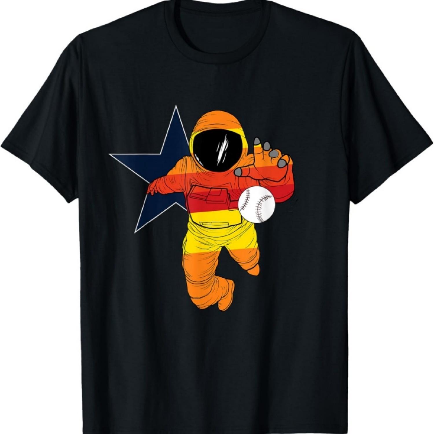 

Houston Baseball Astronaut Space City T-Shirt XXXXXL різнокольоровий