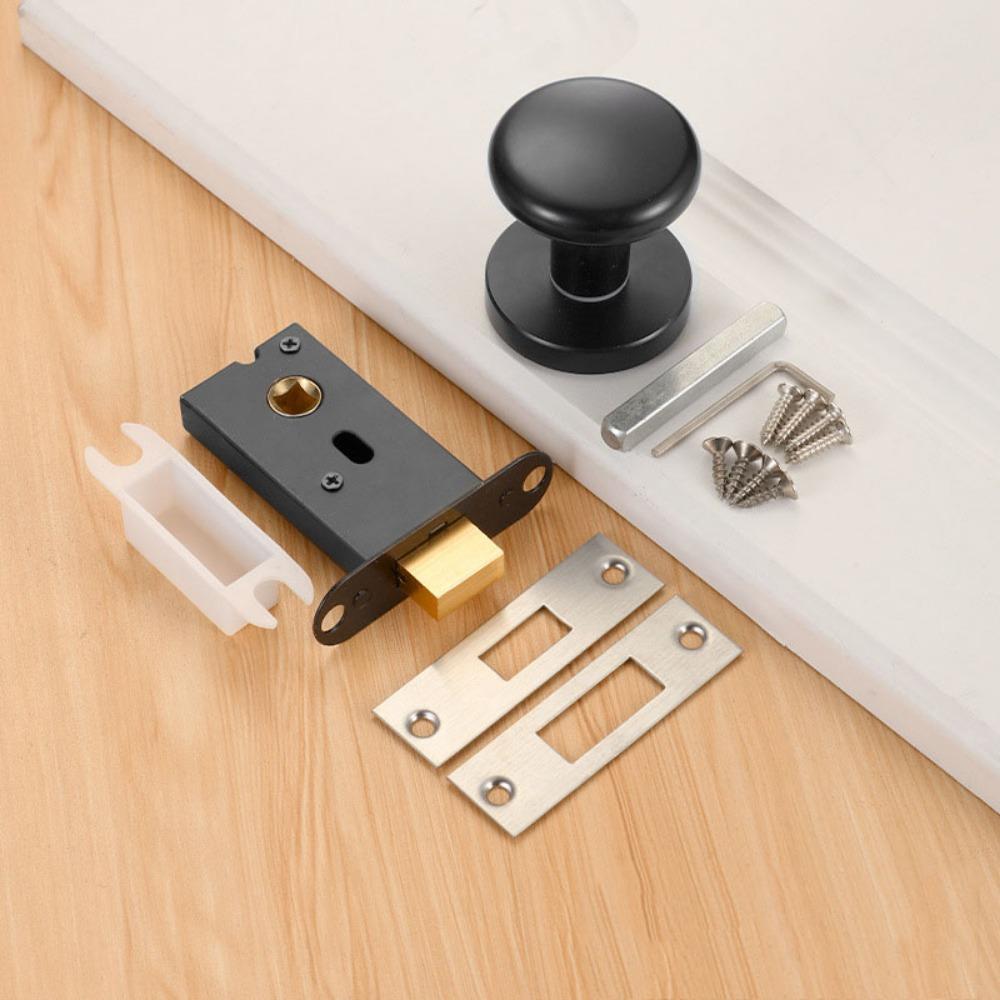 

Keyless Single-sided Invisible Door Lock Round Handle Door Handle Door Knob Living Room Style 1