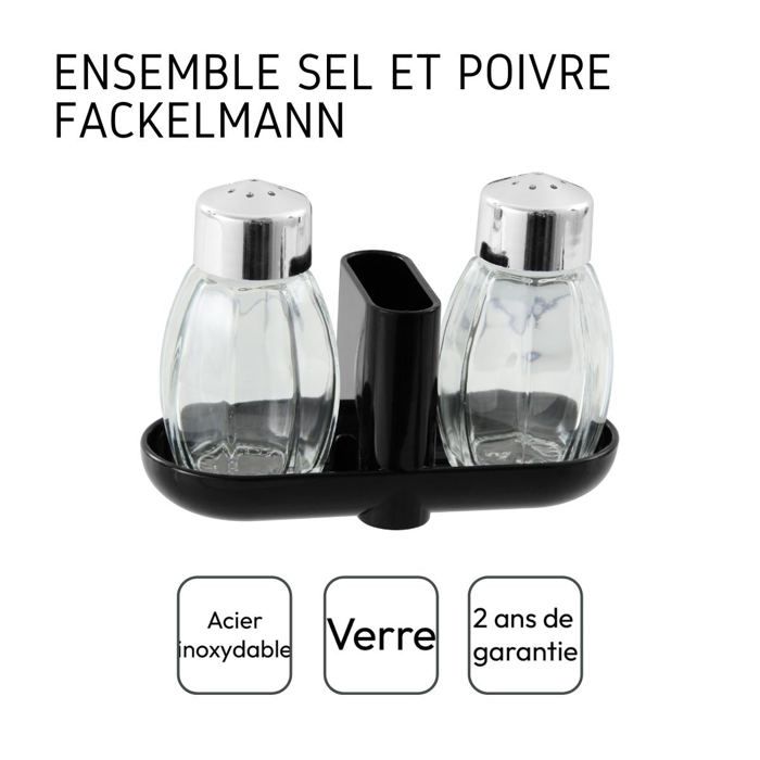 Ensemble salière et poivrier fackelmann