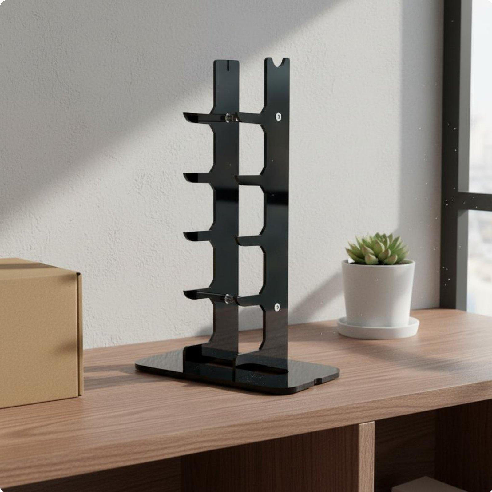 Tool Storage Rack Display Keeps Knives Organized Simple Setup Assembly for Hobbyists,