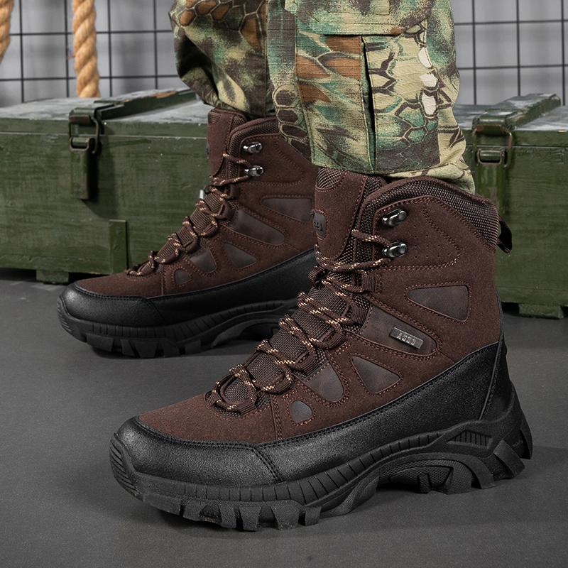Fashion Men Tactical Boots Lace Up Military Army Boot Unisex Work Hiking Shoe Desert Waterproof Brand Climbing Shoe Male Ankle Size Plus