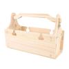 Wooden Folding Picnic Basket Table Outdoor Portable 2 in 1 Vintage with Wine Glass Holder