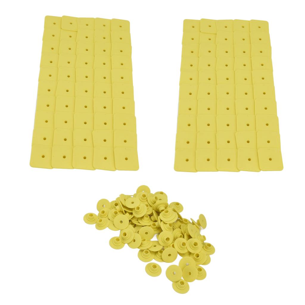 100Set Plastic Ear Tag Set Livestock Pig Cow Sheep Ear Labels Markers Accessory for Identification