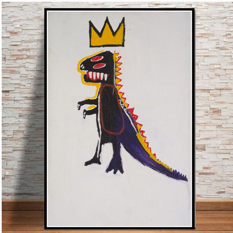 Affischer och tryck Jean Michel Graffiti Modern Konstnär Dukmålning Bilder på väggen Abstrakt konst Dekorativ heminredning