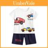 Sommer Baumwolle Lässige Shorts und T-Shirt Set für Jungen im Alter von 3 bis 8 Jahren