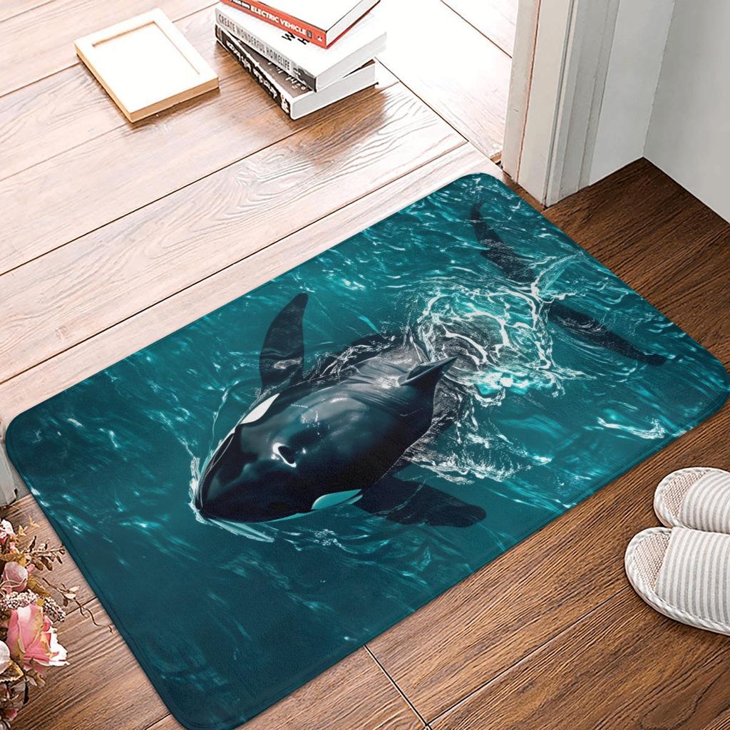 Realistic Shark Designs Doormat Anti-Slip Entrance Kitchen Bathroom Floor Door Mat  Toilet Carpet Rug