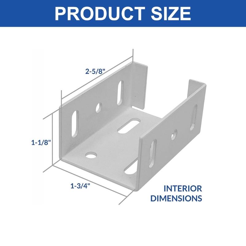 8Pcs Guide Rail Railing Connector Aluminum Alloys Fence Bracket with Screws Deck Railing Bracket Easy To Install