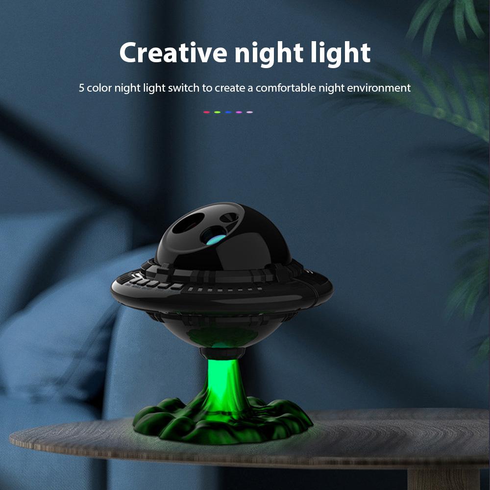 Night Lights Star Projector Flying Saucer Shape Ornaments Projector Atmosphere Lamp with Remote