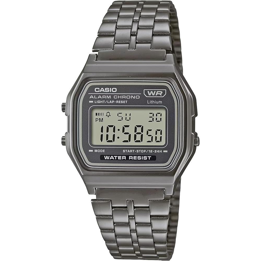 Casio Vintage Series A158WETB-1A Digital Watch Gunmetal Unisex Kids