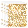 5 Sheets Sparkling Glitter Letter Stickers Shiny Silver Letter Number Sticker  DIY Crafts