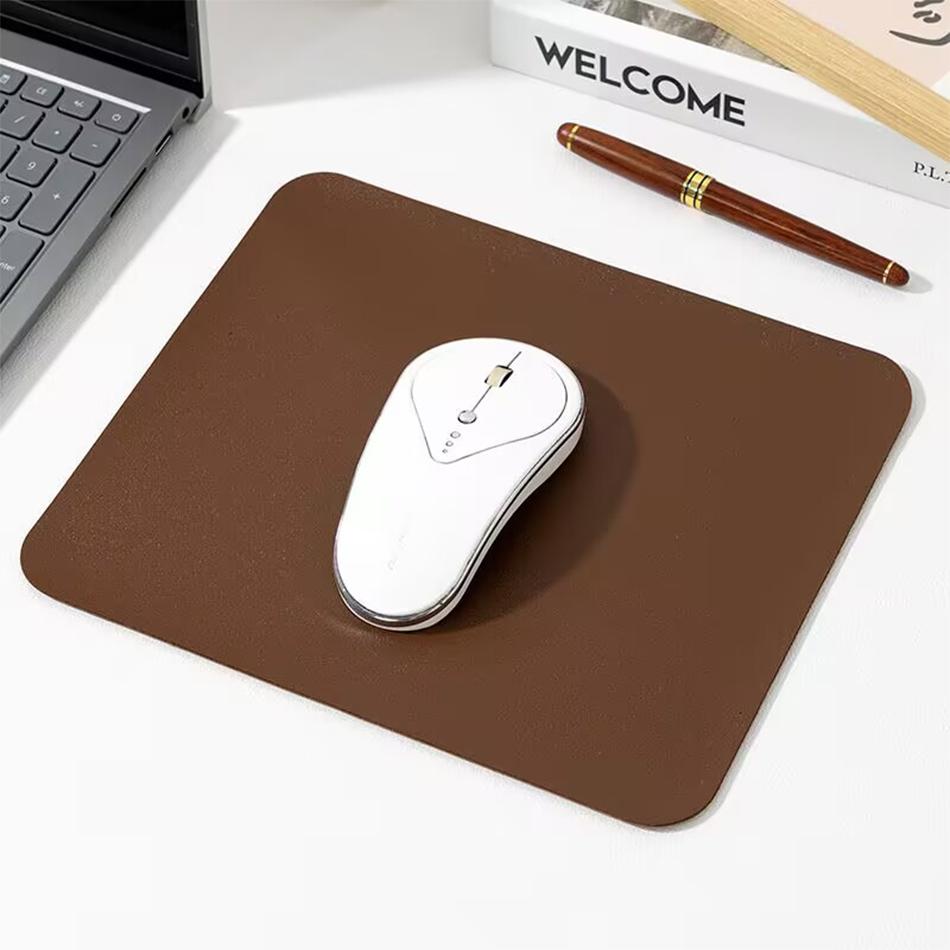 Small Pu Mouse Pad Non-Slip Gaming Desktop Leather Mouse Pad Waterproof Anti-Scratch Easy To Clean Mat For Pc Laptop Desktop