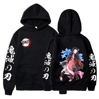 Demon Slayer Kamado Nezuko Cosply Hoodie Damen Casual Streetwear Sweatshrit Kimetsu No Yaiba Jungen Mädchen Kapuzenpullover Pullover Hoodies