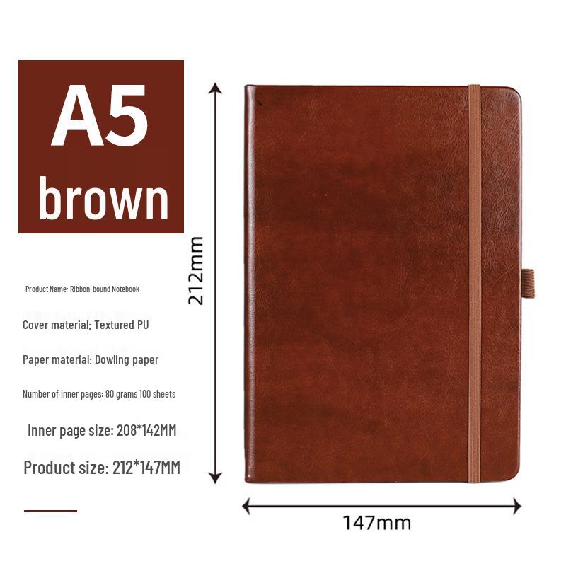 A5 Custom Ribbon Hardcover Notebook for Students and Professionals