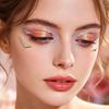10 Stück Aurora Eyeliner Augenbrauen Tattoo Aufkleber Wasserdicht Metallische Make-up Patches Gesichtskunst