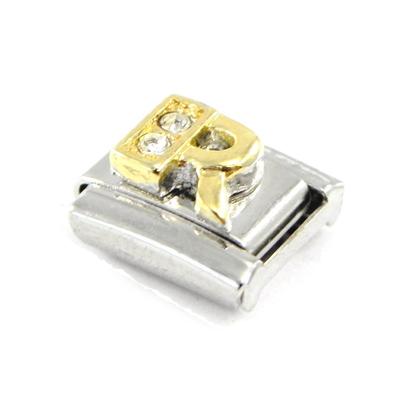 [C6072] - White Gold 'Letter R' Mesh