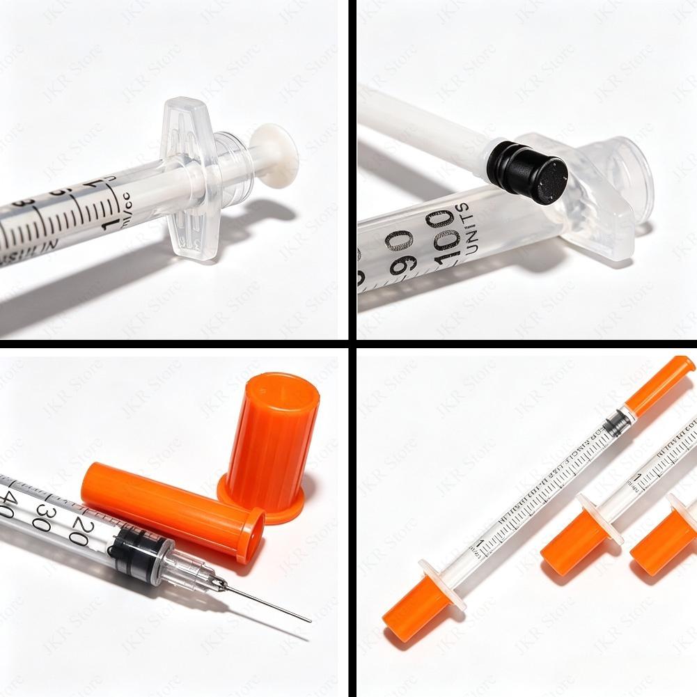 0.5ML/1ML Syringes with Needles Individually Packaged Pet Feeding Watering Tool for Small Animals Laboratory Supply Set Pack