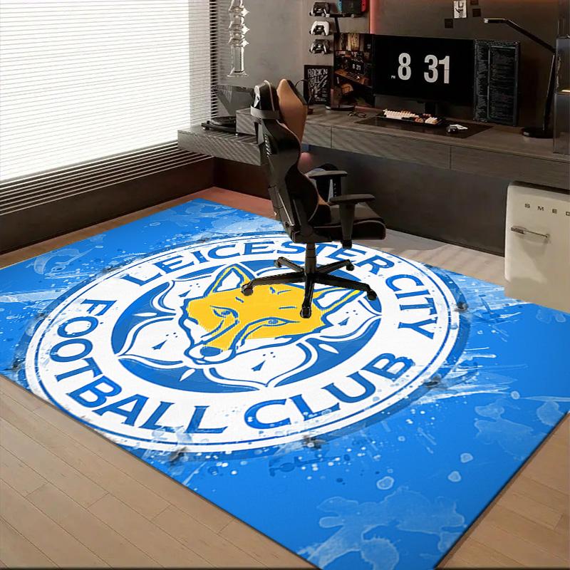 1PC Leicester Football Club Crest Floor Mat for Living Room, Game Rooms, Office, Bedroom, Office Floor Mat Playful Design, Christmas fan gifts