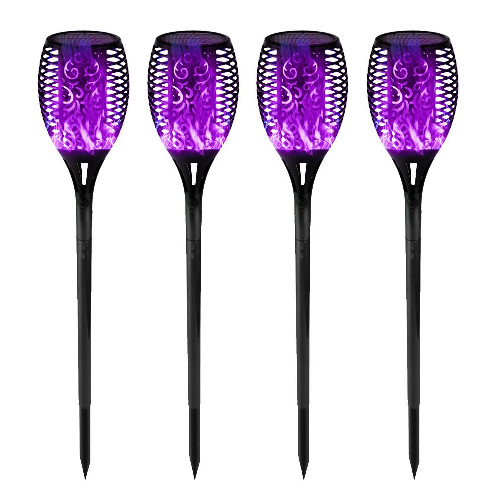 12LED Flame Torch Light Solar Charged Night Light Beautify Lawn Pathway Tools