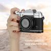 LEFTFOTO Retro Handgriff mit Holzgriff für Fujifilm Boden Arca Schnellwechselplatte mit Auslöser Schwarz X-T50 Griff, L-förmige X-T50 Kamera,