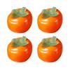 4PCS Artificial Persimmon Simulation Persimmon Fruit Decoration for Home Kitchen Decoration Basket Display Photography