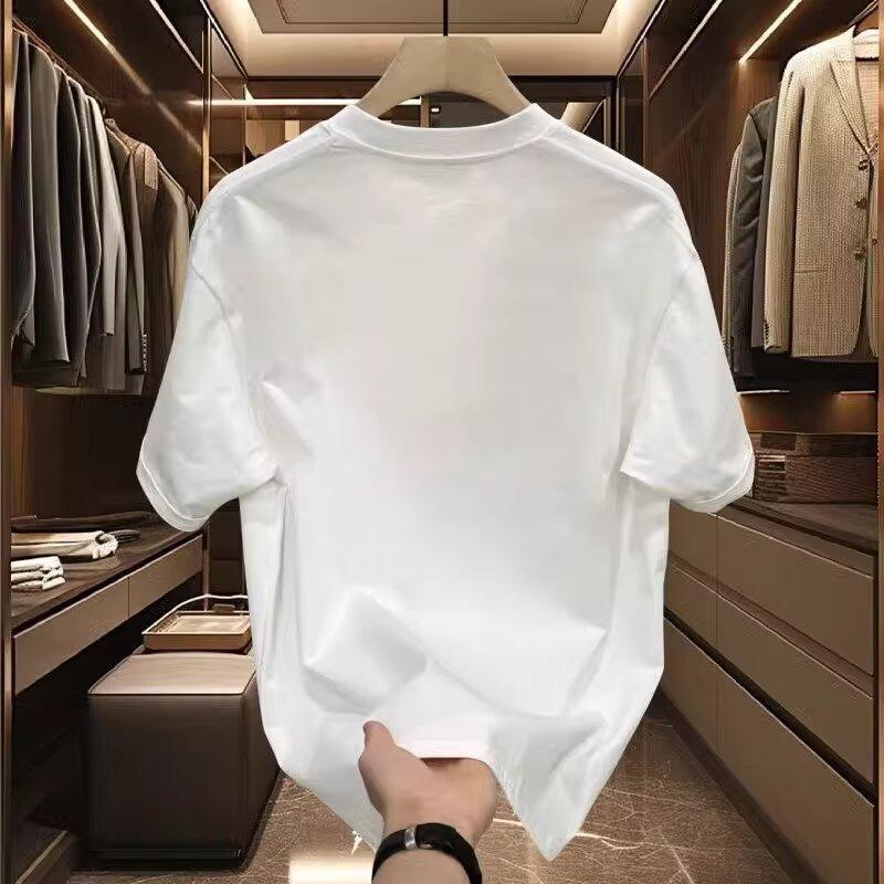 Summer Casual T-shirt Printing Men's Round Neck Fashion Short-sleeved Loose T-shirt Plus Size